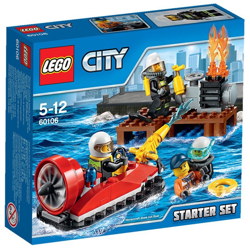 LEGO 乐高 City城市系列消防入门套装60106 2-5岁儿童积木玩具 6-14岁 50-100块 塑料玩具