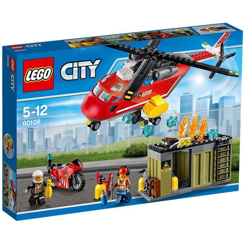 LEGO 乐高 City 城市系列消防直升机组合 60108 玩具 6-12岁塑料 200块以上图片