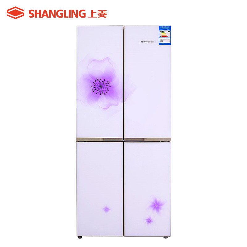 上菱(shangling) BCD-425G 425升十字对开冰箱 实用节能(一级能效)玻璃面板 多门大冰箱家用