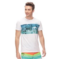 Quiksilver 2016新款男士春夏季短袖T恤修身时尚圆领T恤 41-1255-WHT