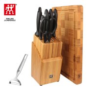 双立人 /Zwilling 刀具炫银8件套装 组合正品菜刀套刀厨房用品不锈钢