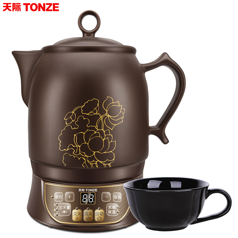 天际(TONZE)BJH-W400K分体式陶瓷中药煲棕色