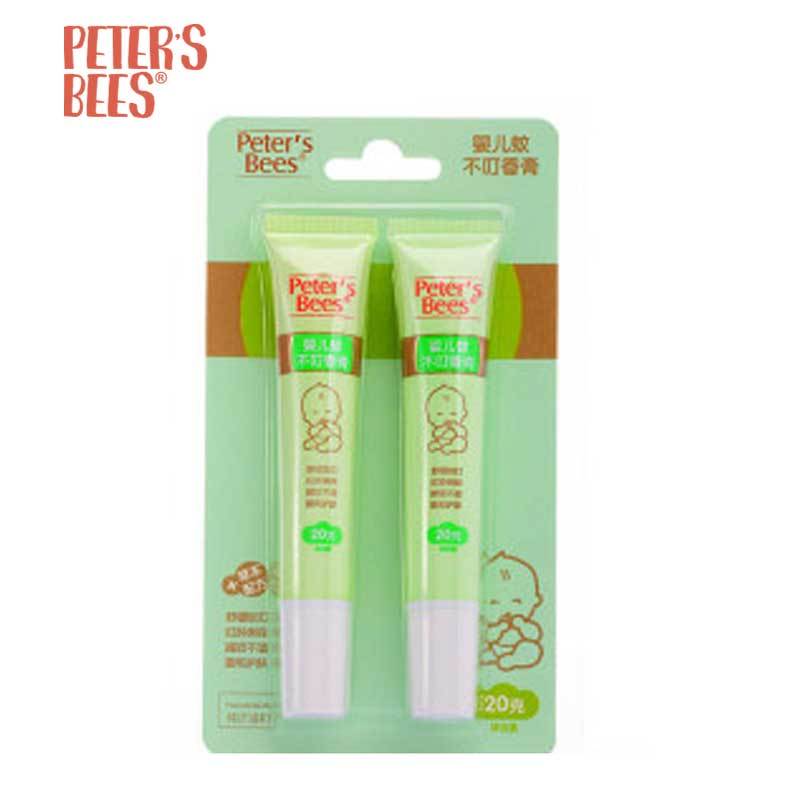 peter’s bees彼特的蜜蜂 婴儿蚊不叮护肤香膏20g*2驱蚊两支装有香味天然草本配方止痒膏