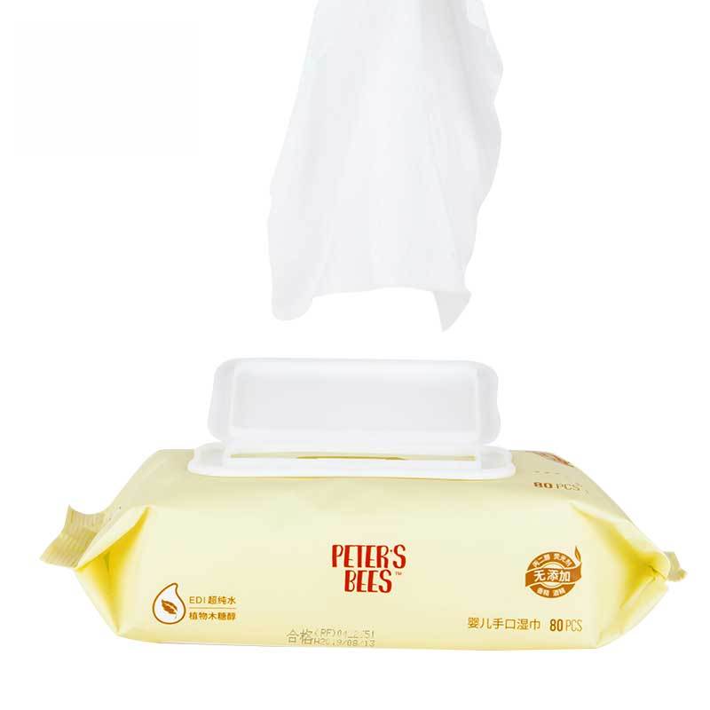 Peter‘s bees 彼特的蜜蜂 婴儿手口湿巾有盖装 80抽 三联包