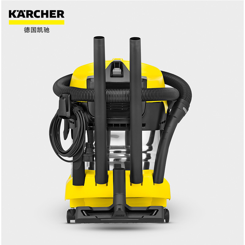 德国凯驰(KARCHER)吸尘器WD4豪华版干湿两用式吸尘吸水机带吹风桶式吸尘器干式吸水尘盒/尘桶’1000’W
