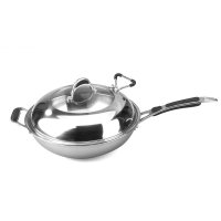 三层钢铂金炒锅30cm