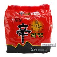 农心 韩国进口 辛拉面 袋面 方便面速食食品 120g*5 五连包