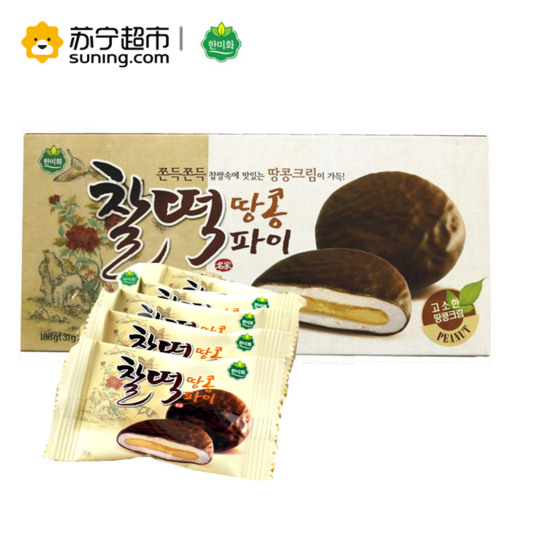 韩美禾한미화;花生糯米打糕;186/盒;韩国