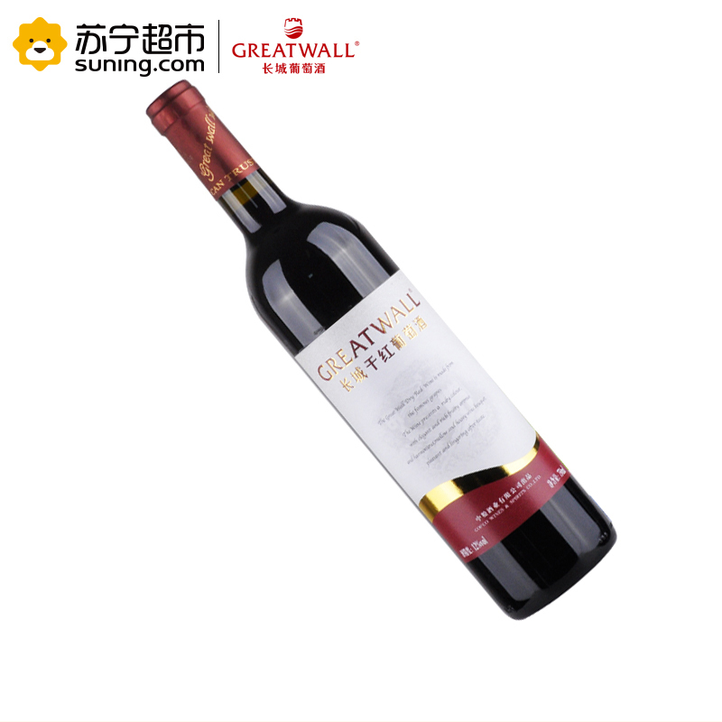 长城(GreatWall ) 红酒 华夏长城金飘带干红葡萄酒 750ml单只装