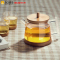 物生物(RELEA)竹艺居士壶 耐热玻璃茶壶套装 创意茶具带盖过滤水壶花茶壶