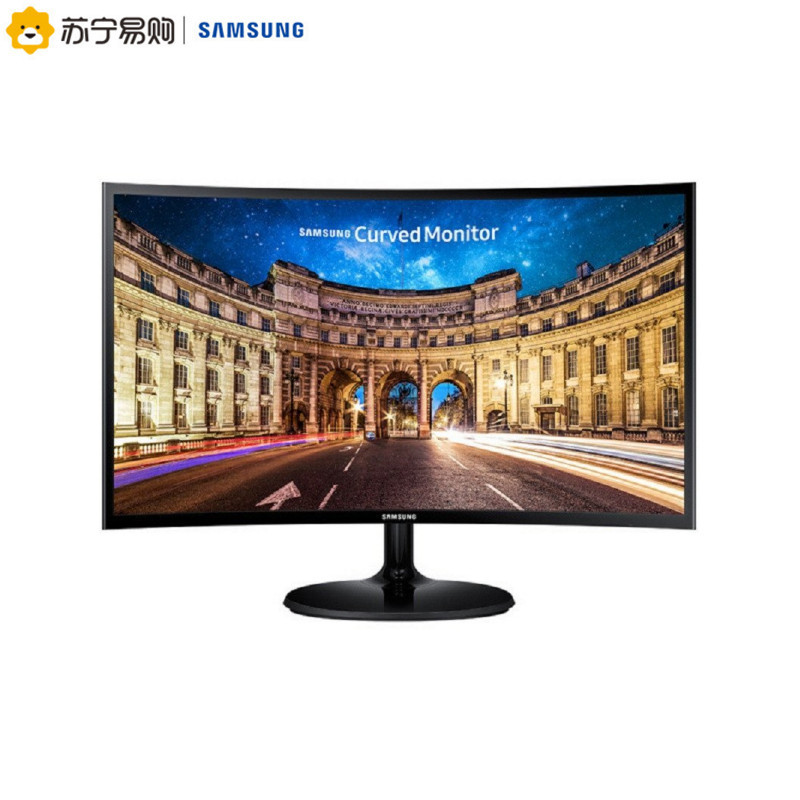 三星(SAMSUNG)C27F390FH 27英寸LED高清曲面 液晶电脑显示器 (黑色)