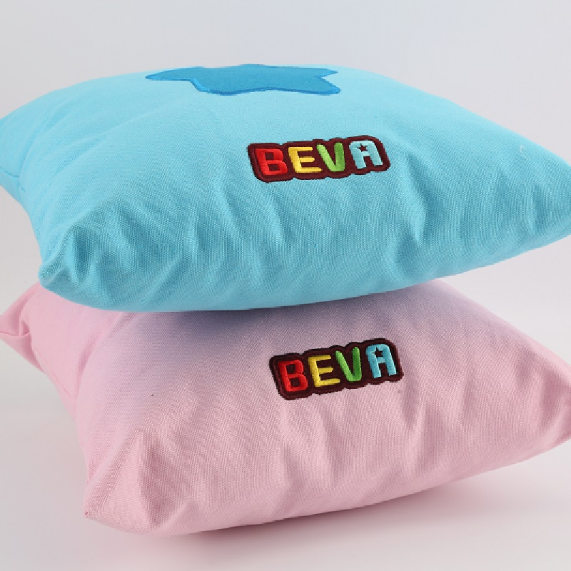 贝瓦超柔短毛绒海绵抱枕 粉色蝴蝶结款