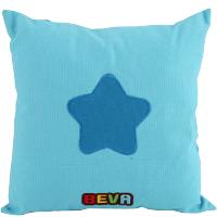 贝瓦纯棉帆布抱枕 蓝色星星款