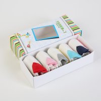 YuuKa sote双杠网眼儿童船袜5双装L码