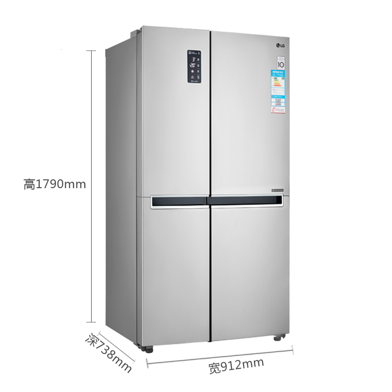LG冰箱GR-B2471PAF 647升对开门风冷变频冰箱 线性变频压缩机 智能诊断 电脑控温 无霜电冰箱高清大图