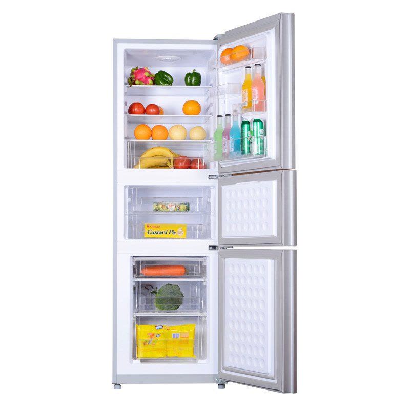 扎努西·伊莱克斯/ZANUSSI ZMM2100LPA 210升三门家用节能冷藏冷冻电冰箱(银色)图片