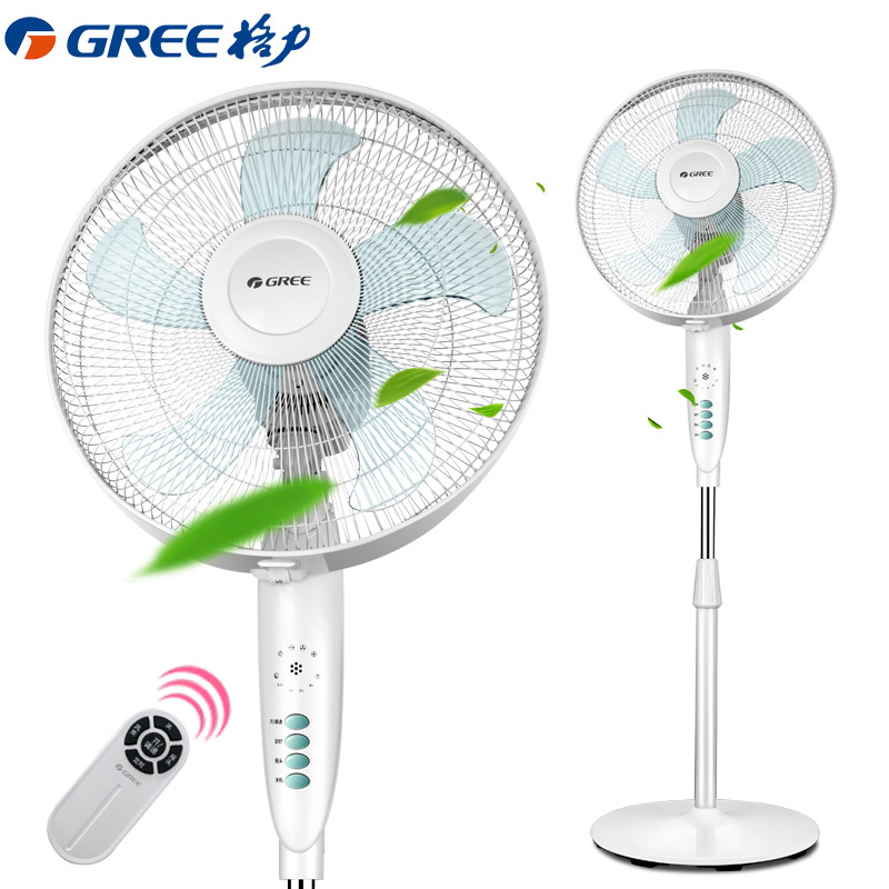 格力(GREE)电风扇FD-4025Bah5-WG五叶遥控 空调伴侣 节能省电摇头定时风扇