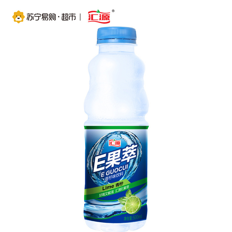 汇源 E果萃 青柠味饮料 500mlx15瓶 PET瓶整箱装