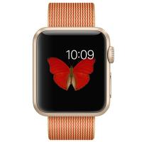 Apple Watch Sport (第一代) 38毫米 MMF52ZP/A 金色鋁金屬錶殼配 金色/紅色織制尼龍錶帶