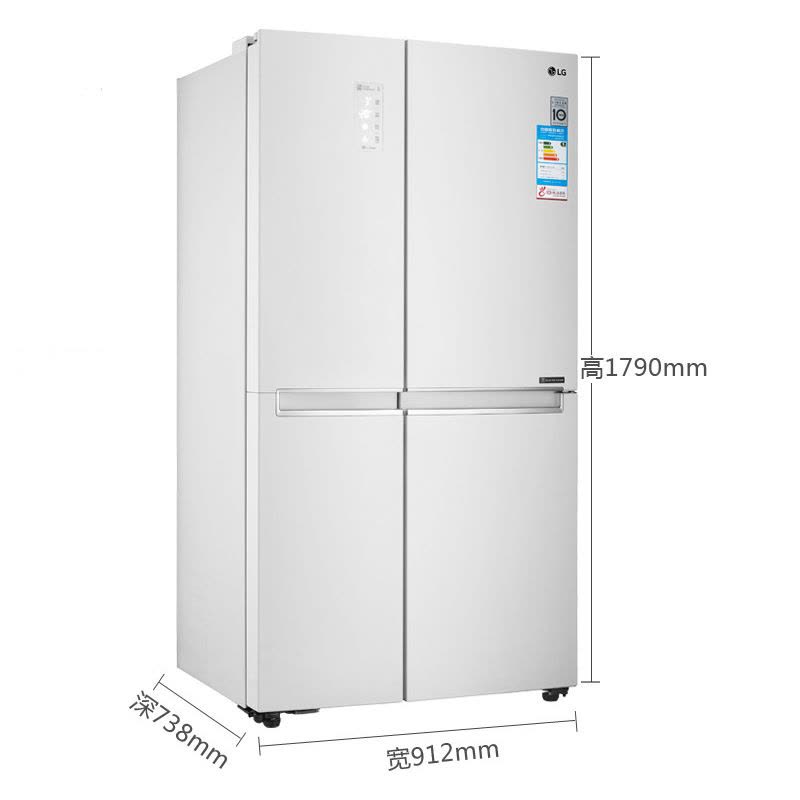 LG冰箱GR-B2471PKF 647升 对开门 风冷变频冰箱 线性变频压缩机 静音节能 电脑控温 无霜电冰箱图片