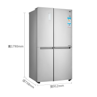 LG冰箱GR-M2471PSF 647L 风冷对开门冰箱 线性变频压缩机 门中门 小型内部制冰机 快速冷冻 电脑控温