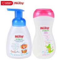 美国nuby/努比 橘子宝宝婴儿洗发沐浴乳二合一+护肤乳液