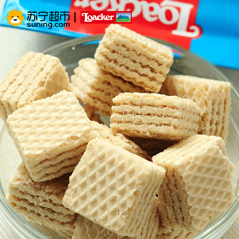 莱家 卡香草味粒粒装 威化饼干250g 进口威化饼干 休闲零食