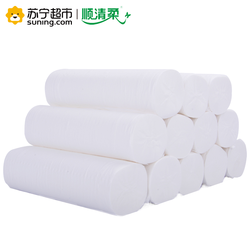 顺清柔贝贝系列宝宝卷纸卫生纸4层150克*10卷高清大图