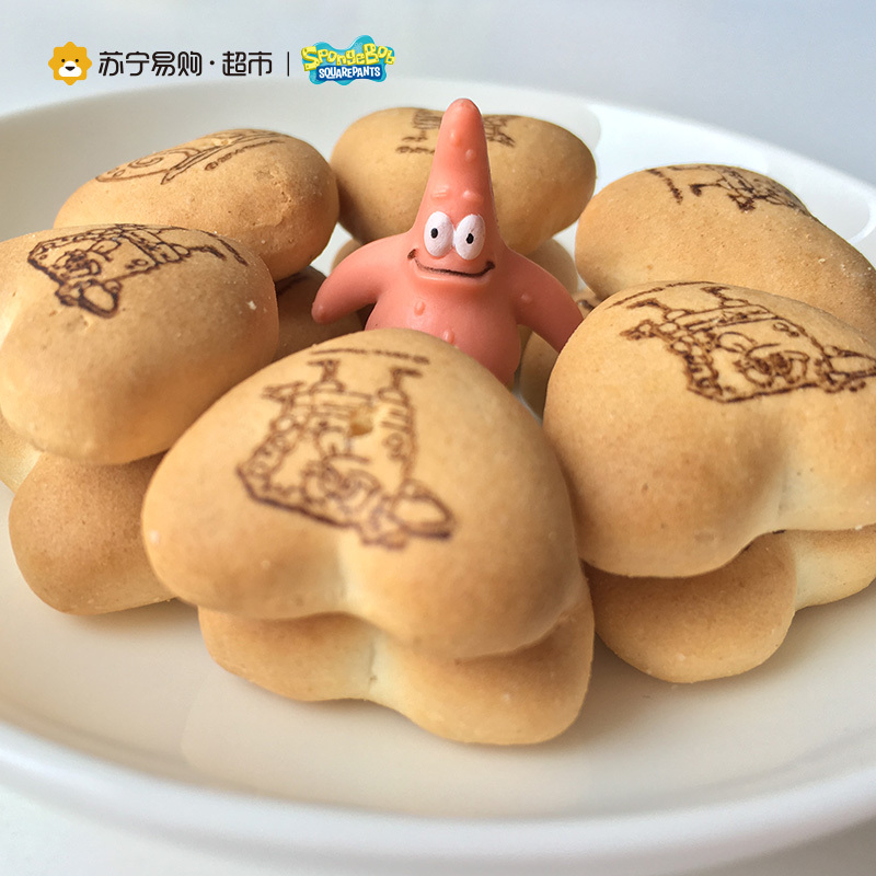 海绵宝宝香蕉味灌心饼家庭装180g