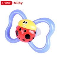 美国nuby/努比 可爱昆虫造型安抚奶嘴0-6个月婴儿安慰安睡型 蓝色瓢虫