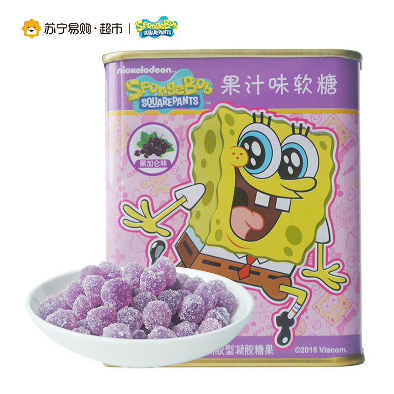 海绵宝宝果汁味软糖黑加仑味80g