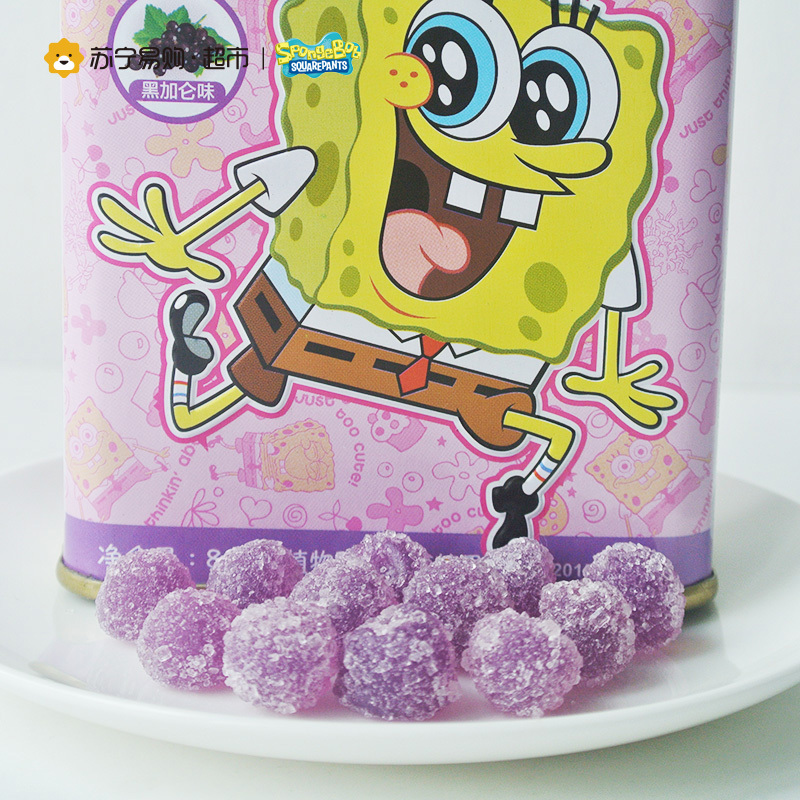 海绵宝宝果汁味软糖黑加仑味80g