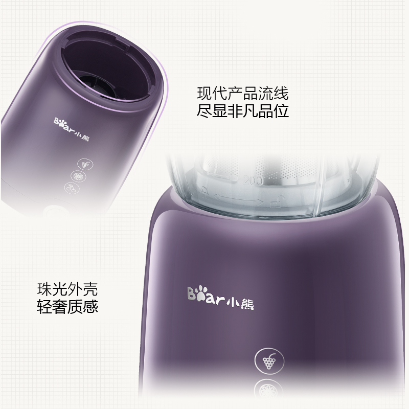 小熊(Bear) 料理机LLJ-B08D1 四合一多功能搅拌 干磨绞肉豆浆搅拌机 婴儿辅食机高清大图