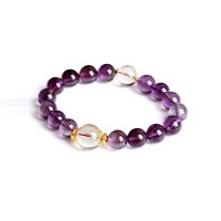 磊鑫缘 5A级乌拉圭紫水晶手链附证书 WA01040310011 紫色