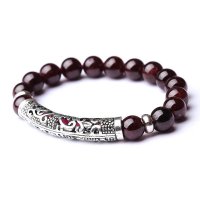 磊鑫缘 一世钟爱-3A级天然石榴石手链附证书 WA01020210049 紫红色