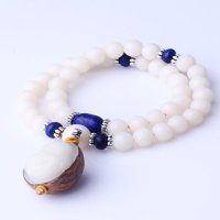 磊鑫缘 天然白玉菩提手链 WA01340120001 白色