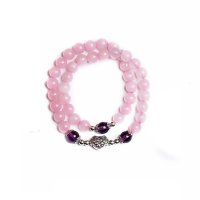 磊鑫缘 天然粉水晶招桃花手串附证书 WA01040220002 粉色