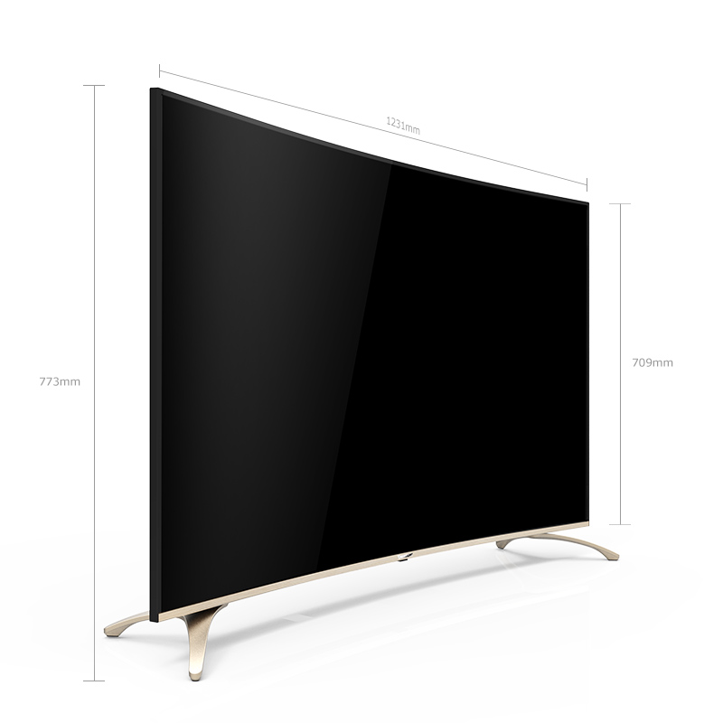 长虹电视 55G6 55英寸曲面4K HDR超清智能液晶平板电视(黑色)高清大图