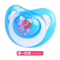 美国Nuby/努比 安抚奶嘴系列安全硅胶夜光按摩型0-6个月安抚奶嘴 蓝色