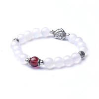 磊鑫缘 漫步红尘-3A级天然白玛瑙手链附证书 WA01030110010 白色