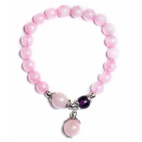 磊鑫缘 粉色浪漫系列-天然粉水晶手串附证书 WA01040210007 粉色