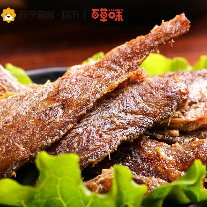 百草味 香酥小黄鱼200g 休闲零食 小鱼干小鱼仔即食小吃鱼片