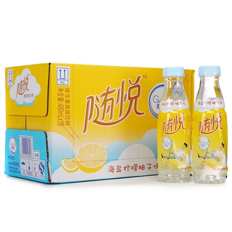随悦海盐柠檬柚子味维生素果味饮料 480ML 1*15