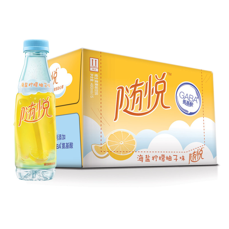 随悦海盐柠檬柚子味维生素果味饮料 480ML 1*15