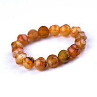 磊鑫缘 3A级天然豹纹原色玛瑙灯笼珠手链附证书 WA01031210016 彩色