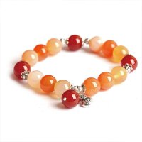 磊鑫缘 天然原色玛瑙桃花转运手链附证书 WA01031210015彩色