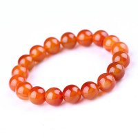 磊鑫缘 3A级天然蜜糖红玛瑙手链附证书 WA01030310027 蜜糖色