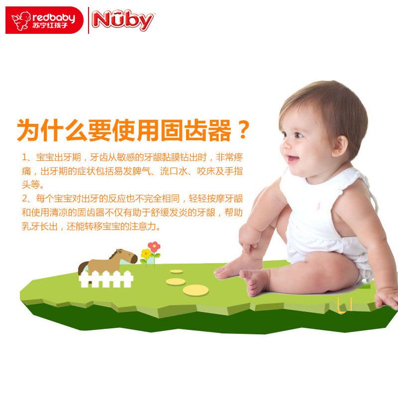 美国nuby/努比 婴儿磨牙棒宝宝儿童专用可爱摇铃固齿器牙胶鱼图片