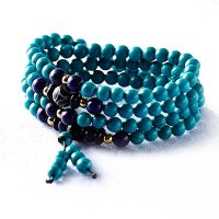 磊鑫缘 绿松石108颗四圈手链 WA01320240003 绿色