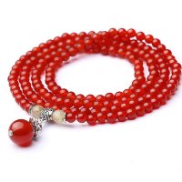 磊鑫缘 一枝独秀-3A级天然红玛瑙手链附证书 WA01030340002 红色